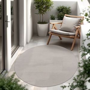In- & Outdoor Teppich Flachgewebe einfarbig modern wetterfest für Terrasse Küche Grösse 200 cm Rund In- & Outdoor Teppich Flachgewebe einfarbig modern wetterfest für Terrasse Küche Grösse 200 cm Rund