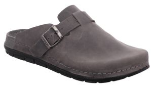 Rohde Herren Hausschuhe Pantoffeln Leder Rodigo-H 6743, Größe:44 EU, Farbe:Grau