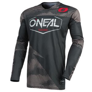 O'Neal Motocross MX MTB Shirt - Matrix Jersey COVERT - Anthrazit und Grau, leicht, verlängerter Rücken, schnell trocknend, ergonomischer Schnitt, Größen S - XXL, Größe:XL