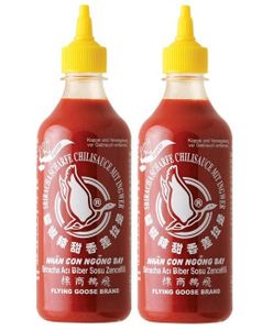 Doppelpack FLYING GOOSE Sriracha (2x 455ml) | scharfe Chilisauce mit INGWER