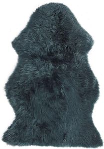 BELIANI Schaffell Dunkelgrün Natürliches Leder Unregelmäßige Form Elegantes Design 65 x 110 cm