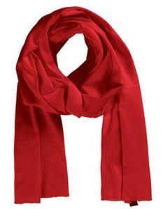 Herren Schal Scarf / 100 % Fairtrade Baumwolle / 180 x 40 cm - Farbe: Red - Größe: 180 x 40 cm