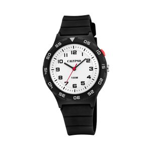 Plastové hodinky pro mládež Calypso K5797/4 Analogové módní náramkové hodinky černé D2UK5797/4
