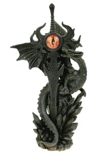 Dekofigur Drache Artikus bewacht das magische Auge 25 cm Gothic Figur Drachen Dragon