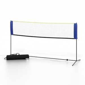 Badmintonnetz 400cm Blau 155cm Höhe einfache Montage robust wetterbeständig Federball Volleyball Wettkampf Outdoor