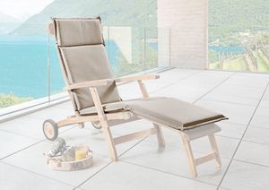 DESTINY Premium Auflage Sand Meliert  für Deckchair / Liegestuhl   - Ohne Deckchair
