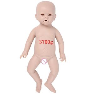 Silikónová reborn bábika, 3 farby očí, realistické novorodeniatko, 48 cm (19 palcov), dievčatko