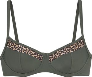 LASCANA Bügel-Bikini-Top oliv-leo Größe 42 C