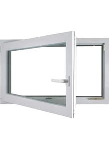 Meeth Kellerfenster 90 x 40 cm DIN links 1 Flügelig Dreh-Kipp weiß