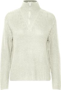 b.young Troyer Grobstrick Pullover Reißverschluss Sweater Größe: L