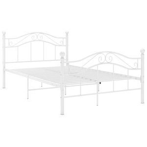 vidaXL Bett Weiß Metall 120x200 cm