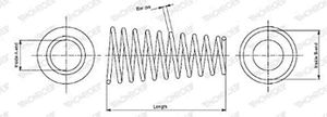 Monroe | 2x Fahrwerksfeder MONROE OESpectrum SPRINGS Hinten (SP3285) Schraubenfeder (SetSP3285)