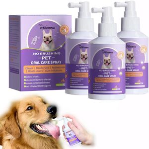 3*50ml Zahnreinigungsspray für Hunde und Katzen, Dentalspray für Hunde Zahnstein und Maulgeruch, Mundspray Saubere Zähne