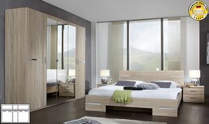 Schlafzimmer Anna komplett 4-teilig struktureiche hell
