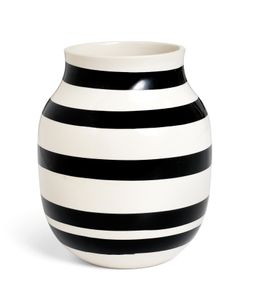Kähler Design Omaggio Vase schwarz weiß 20 cm