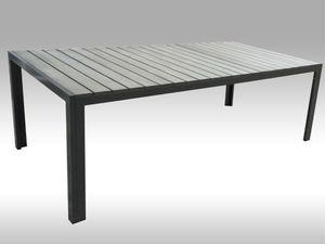 LTC - Hliníkový zahradní stůl Jerry 220cm x 100cm, tmavě šedý, pro 8 osob