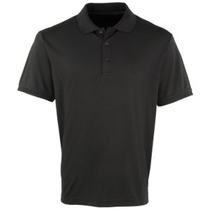 Pánske polo tričko Premier Coolchecker Pique s krátkym rukávom RW4401 (4XL) (Black)