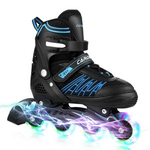 CAROMA Inline Skates, Rollschuhe, verstellbare Inliner mit Leuchtenden Rädern für Kinder, Jungen, Mädchen, Anfänger, Einstellbarer Größe 39-42