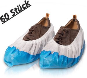 Schuhüberzieher | 60 Stück Überschuhe extrem reißfest wasserfest und rutschfest | Überzieher für Schuhe zur Erhaltung & Sauberkeit der Schuhe