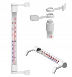 Samoprzylepny termometr zewnętrzny biały 22 cm