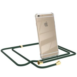 EAZY CASE Handykette kompatibel mit Apple iPhone 6 / 6S Kette, Handyhülle mit Umhängeband, Handykordel, Schutzhülle, Kette, Silikonhülle, Silikon Cover, Grün