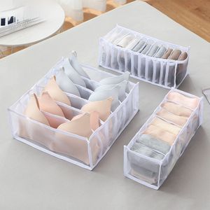 3er Set Unterwäsche-Organizer, Kleiderschrank-Organizer, faltbare Unterwäsche-Schublade, BH, Krawatte, Socken, weiß