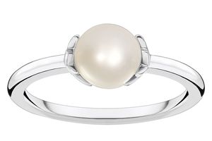 Thomas Sabo TR2298-167-14 Ring Damen Perle mit Sternen Silber Gr. 50