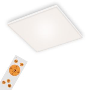 CCT LED Panel BRILONER LEUCHTEN FRAMELESS, 24 W, 2800 lm, IP20, weiß, Kunststoff-Metall, Dimmbar, mit Fernbedienung, CCT, 45 x 45 x 7,5 cm