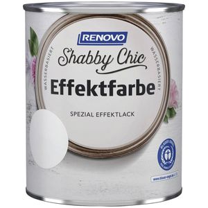 RENOVO Effektfarbe Shabby Chic Spezial Effektlack seidenmatt 0,75 L Farbwahl, Farbe:Chilled White