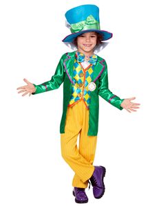Verrückter Hutmacher-Kostüm Disney-Lizenzkostüm für Jungen bunt