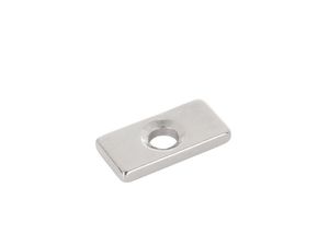 GEKO Magnet neodymový s montážním otvorem 20x10x3mm, plochý 2ks G02422