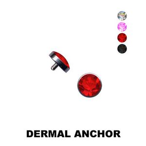 Dermal Anchor: Halbkugel Aufsatz für Hautanker Piercing Weiß 3 mm