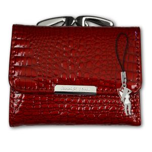 Jennifer Jones Kožená dámska peňaženka Mini Wallet Red RFID Protection OPJ119R