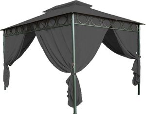 Dach für Pavillon 3x4 m, PVC beschichtet, wasserdicht - Farbe: anthrazit