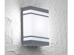 LED Wandleuchte / Außenleuchte Edelstahl Höhe 24cm, Fassadenbeleuchtung Haus