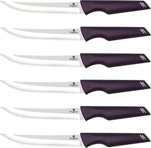 Berlinger Haus Satz Steak- oder Pizzamesser 6-teilig Purple Eclipse BH2789