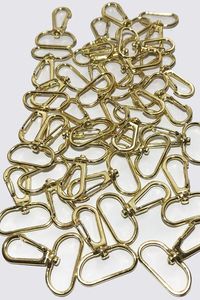 MNZ-Goldfarbener Makramee-Schlüsselanhänger-Aufsatz- 60 Stück- Drahthaken-Clip- Schlüsselanhänger-Ring- TYC00598516293