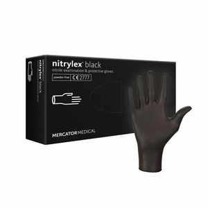 Nitrilhandschuhe Einweghandschuhe Nitril Mechaniker Handschuhe Textur Schwarz NITRYLEX, Größe:M - 1000 Stück, Farbe:Schwarz