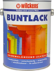 Wilckens Buntlack seidenglänzend, 2,5 l, RAL 9005 Tiefschwarz