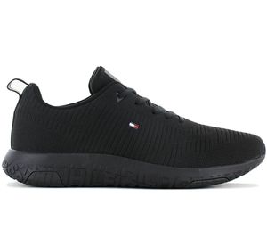 Tommy Hilfiger Corporate Knit Rib Runner - Herren Sneakers Schuhe Schwarz FM0FM02838-BDS , Größe: EU 41 UK 7