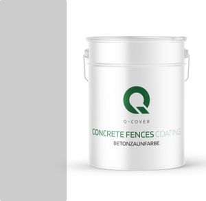 BETONZAUNFARBE 10 L Hellgrau SILIKON FARBE  AUßEN BETONFARBE  | WASSERABWEISEND | ACRYLAT DISPERSION BETONELEMENTE LOTUSEFFEKT ABPERLEFFEKT