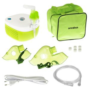Omnibus Nubi Elektrischer Inhalator Inhaliergerät Set für Kinder und Erwachsene Vernebler Inhalation Profilierte Maske für Erwachsene und Kinder