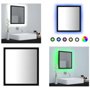 vidaXL LED Badspiegel Schwarz 40x8,5x37 cm Acryl - Spiegel - Badspiegel - Badezimmerspiegel - Badezimmer Spiegel