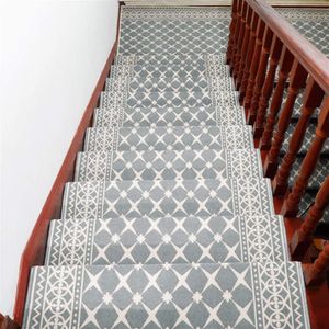 30x100cm (3 Stück) Grau Rechteck Moderner Stil Selbstklebend Stufenmatten Treppen Teppich Waschbar Starke Befestigung Anthrazit Treppen-Matten