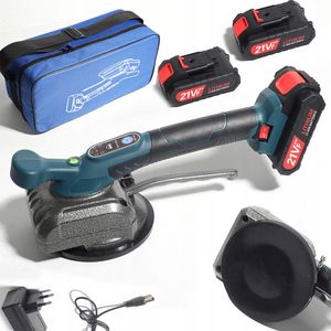Elektrische Fliesenmaschine, Fliesenwerkzeug Fliesenleger Werkzeug Saugnapf Fliesenvibrator mit 2 Batterie, Ladegerät