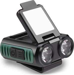 Čelovka XPG+LED, venkovní rybářská čelovka, světlo s klipem na čepici se snímačem vln, dobíjecí čelovka, červené blikající světlo pro venkovní dobrodružství