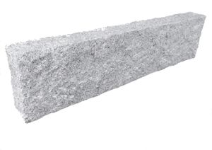 Palisade Kantenstein Granit hellgrau 8x20x100cm Oberfläche gestockt, Stück:25