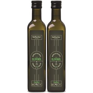 Olivenöl 2x 500 ml (1000 ml)aus Italien | nativ - extra vergine - fruchtig - wenig Säure | biokontor Gourmet
