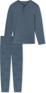 Schiesser Herren Schlafanzug lang jeansblau 52