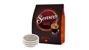 Senseo Kaffeepads Caramel, Karamellaroma, Kaffeepad für Pad Maschinen, Aromatischer Kaffee, 32 Pads